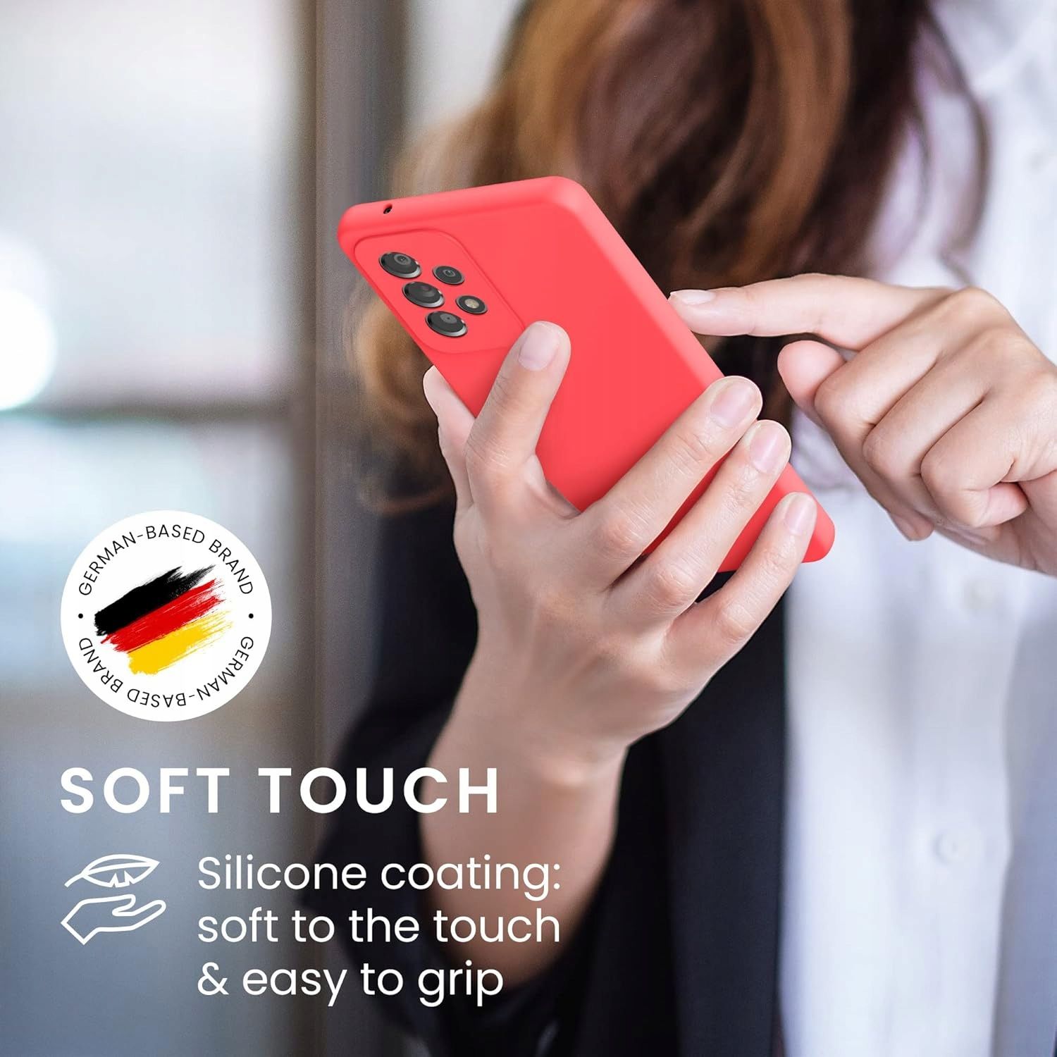 Neonowe Silikonowe Etui do Samsung Galaxy A53 5G + 2szt szkła hart