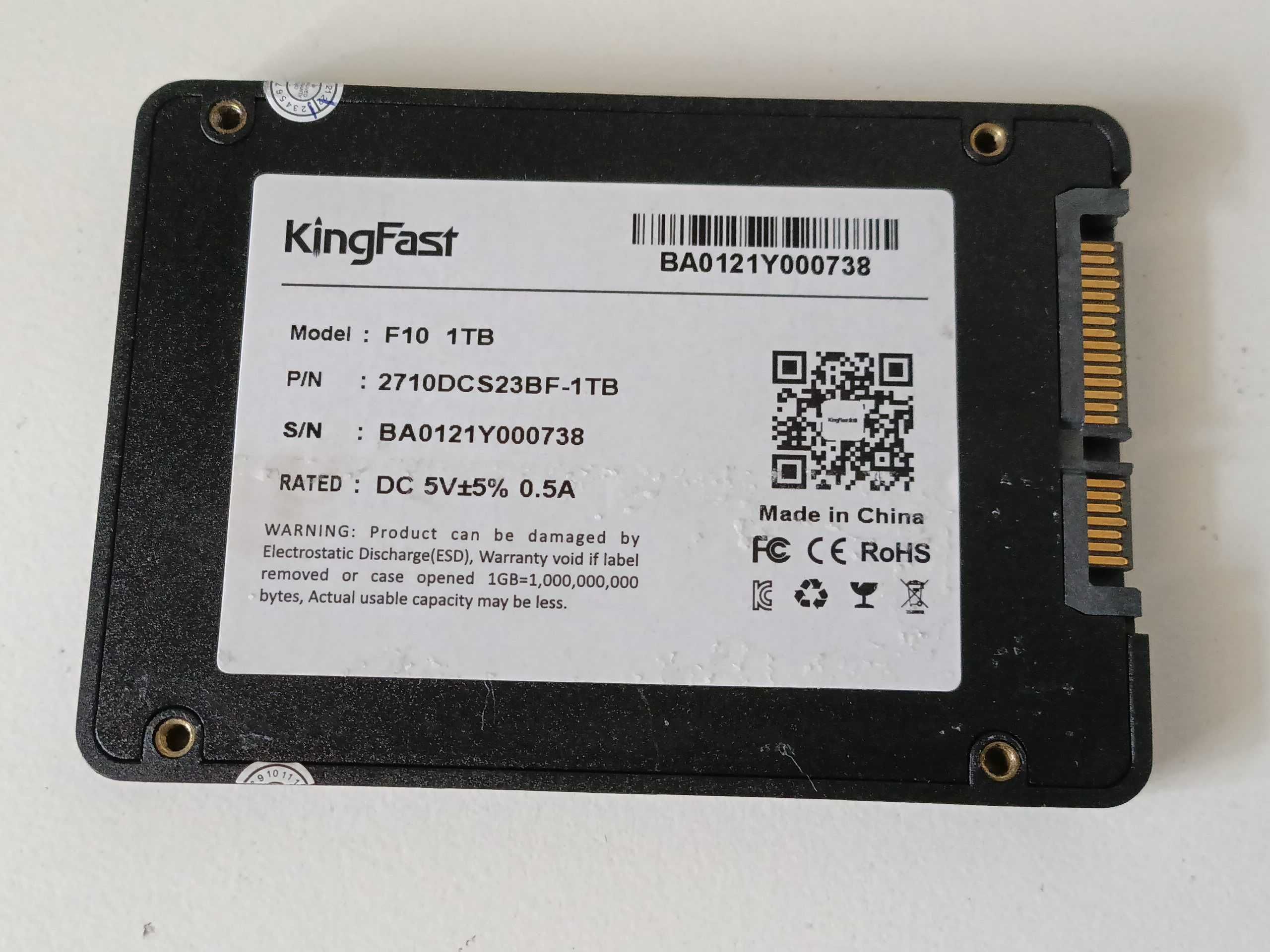 1Tb 2.5" SATA 3 SSD Kingfast