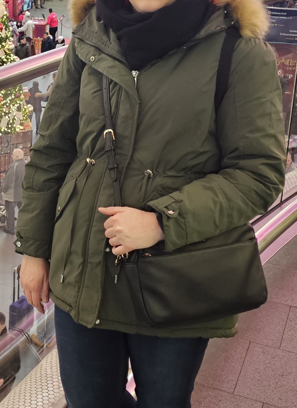 Ciepła kurtka parka zimowa damska. XXL/44. Khaki/zielony. Goodlookin.