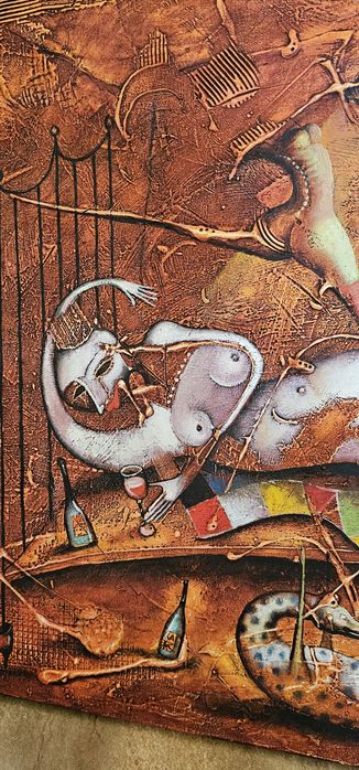 Obraz olejny S. Maliszewskiego "Utracona iluzja" 50x70cm