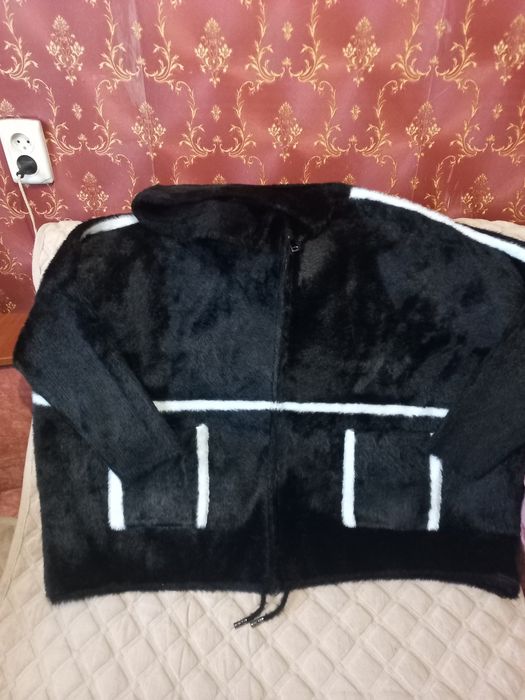 Щільний теплий кардиган/куртка альпака, преміум якість, оверсайз