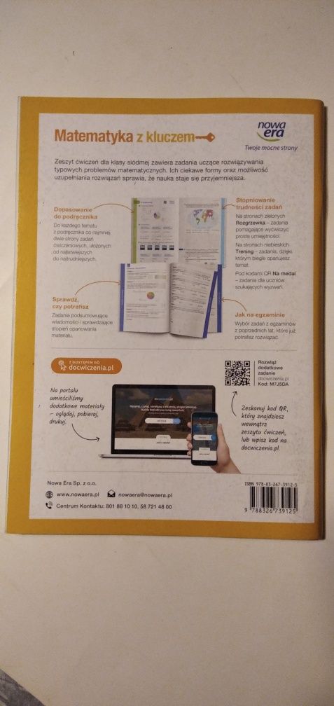 Zeszyt ćwiczeń do matematyki dla klasy 7 . Matematyka z kluczem.