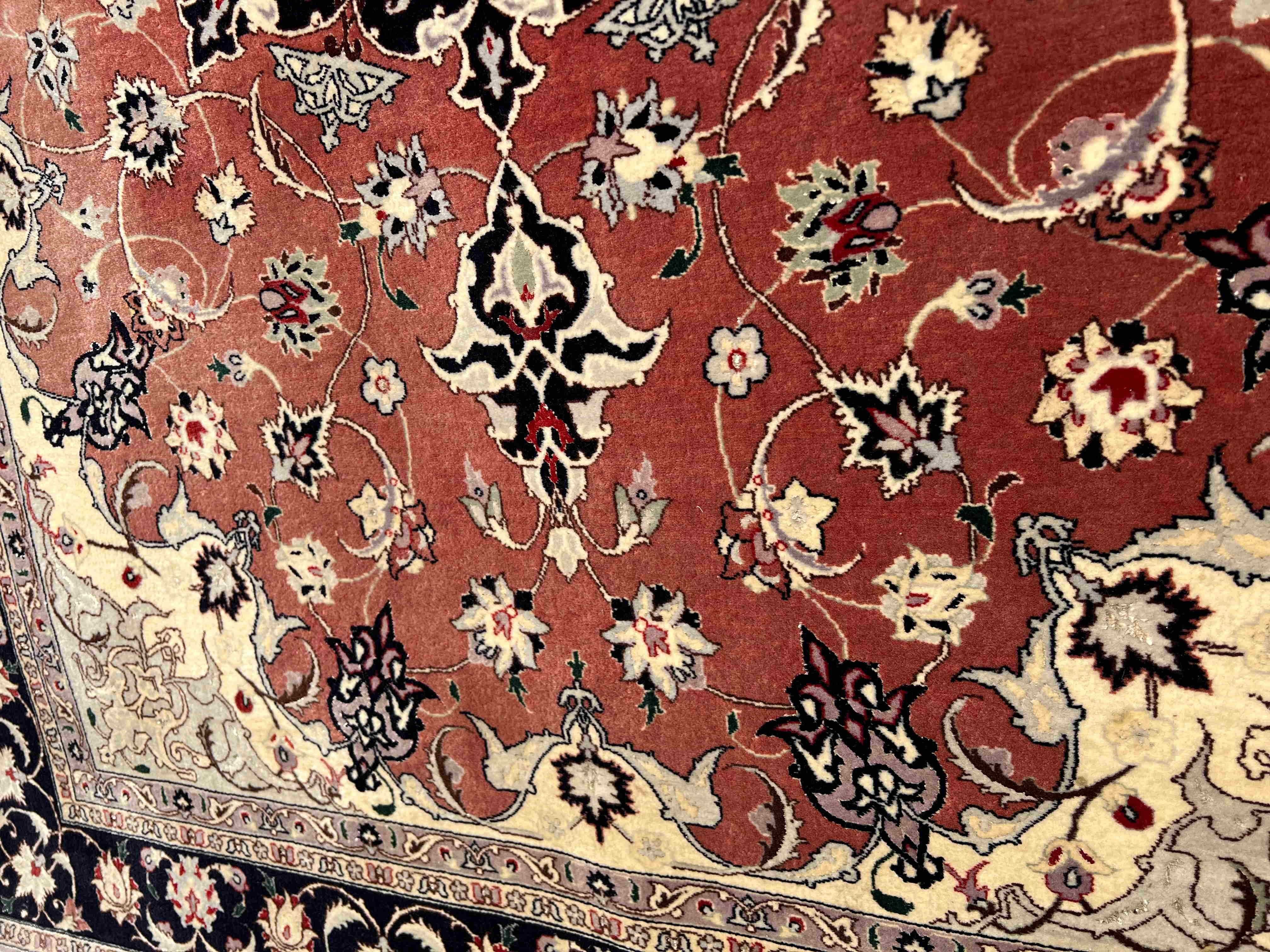 Kaszmir + jedwab dywan perski Iran Tabriz Raj  209x152 gal.24 tys