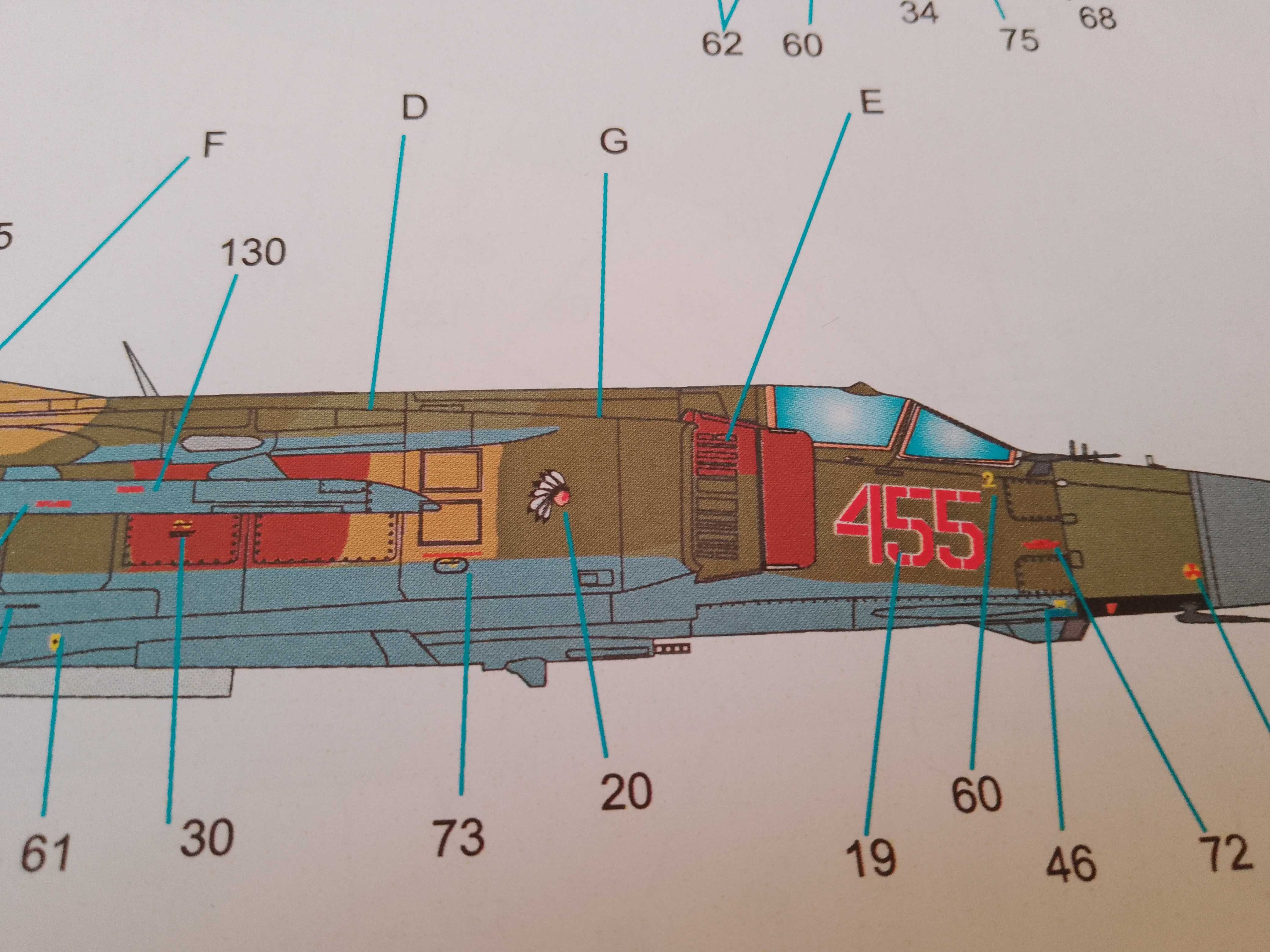 Kalkomania,model Mig-23,skala 1/72