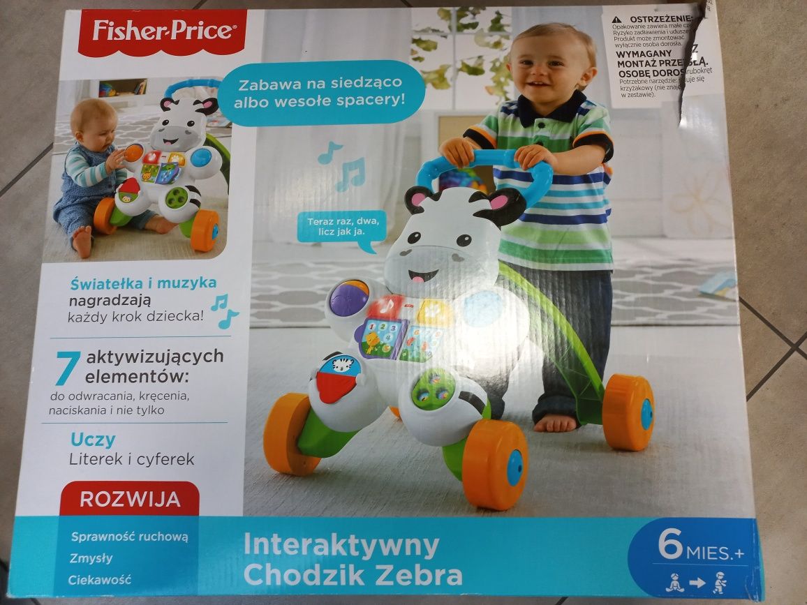 Chodzik interaktywny zebra Fisher price