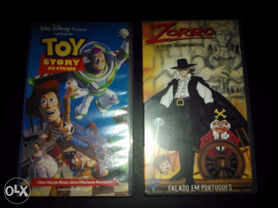 Conjunto de cassetes VHS - Desenhos Animados