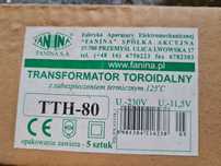 Transformator toroidalny 11,5V   TTH - od 80 VA do 120 VA FANINA