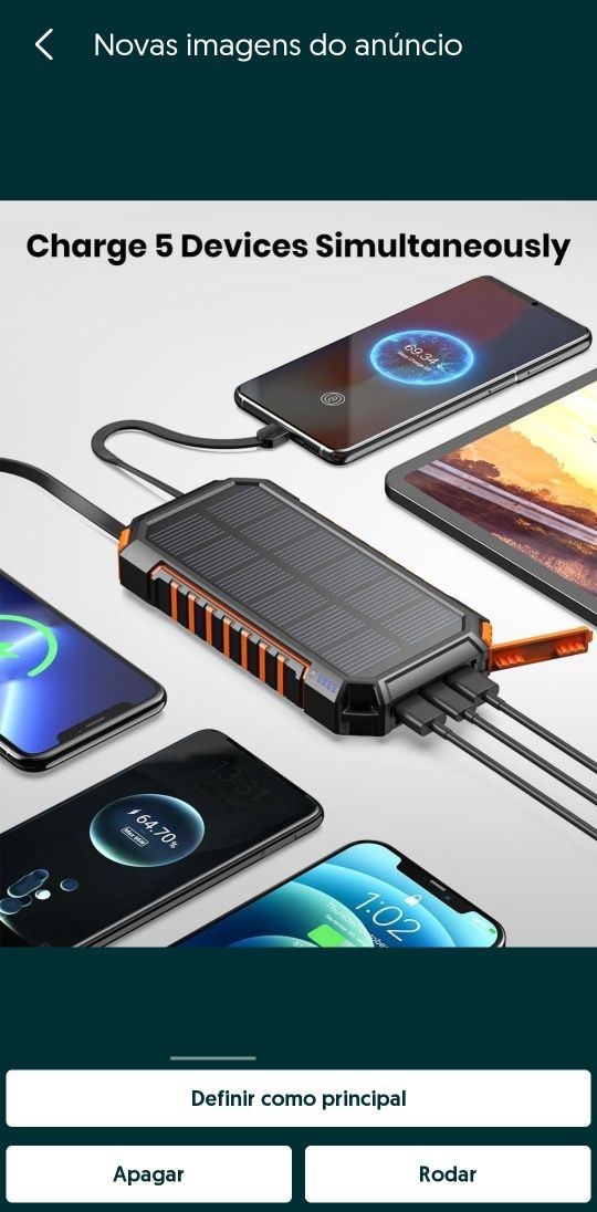 PowerBank Solar 27000mAh