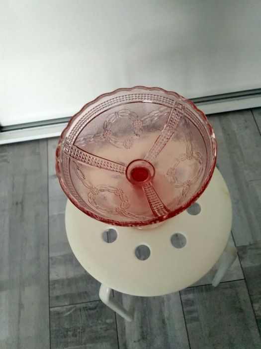 Patera szkło barwione PRL Huta Szkła HSG Ząbkowice