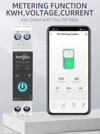 WIFI реле с энергомониторингом Tongou 1Р 63A с Wi-Fi