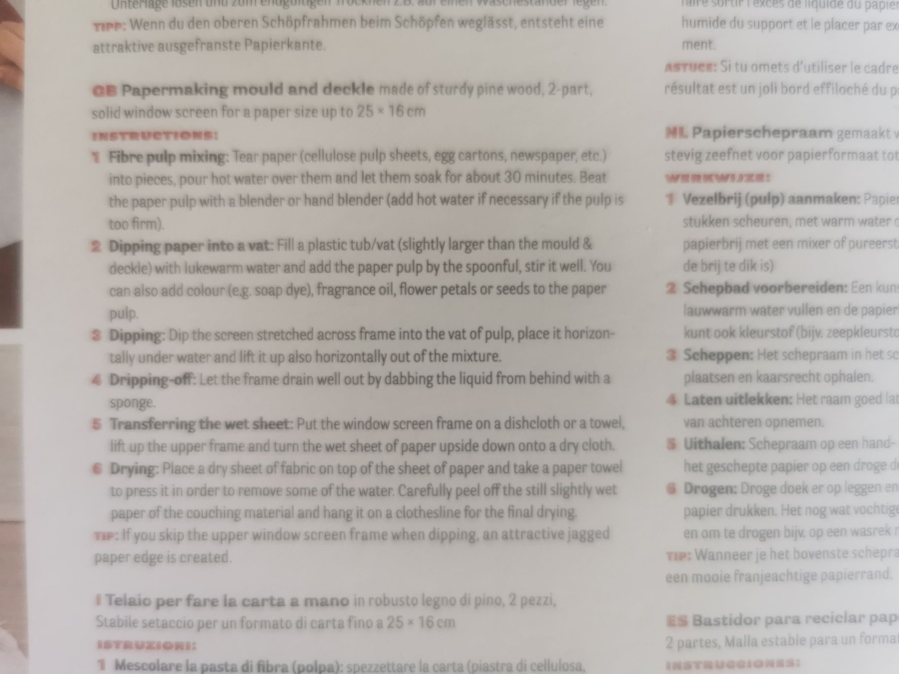 Zestaw DIY do robienia papieru