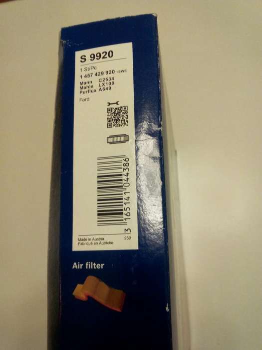 Filtro ar BOSCH S9920