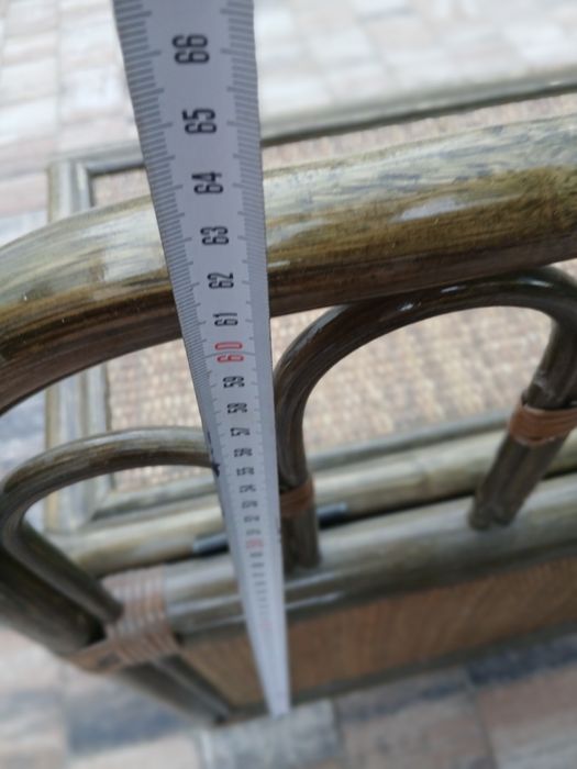 Skrzynia siedzisko z oparciem rattanowa