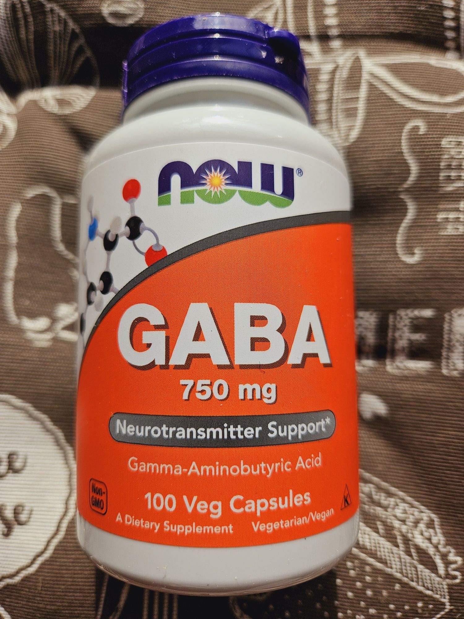 Now Foods, Габа, ГАМК, Gaba, 500 750 мг, 100 250 капсул