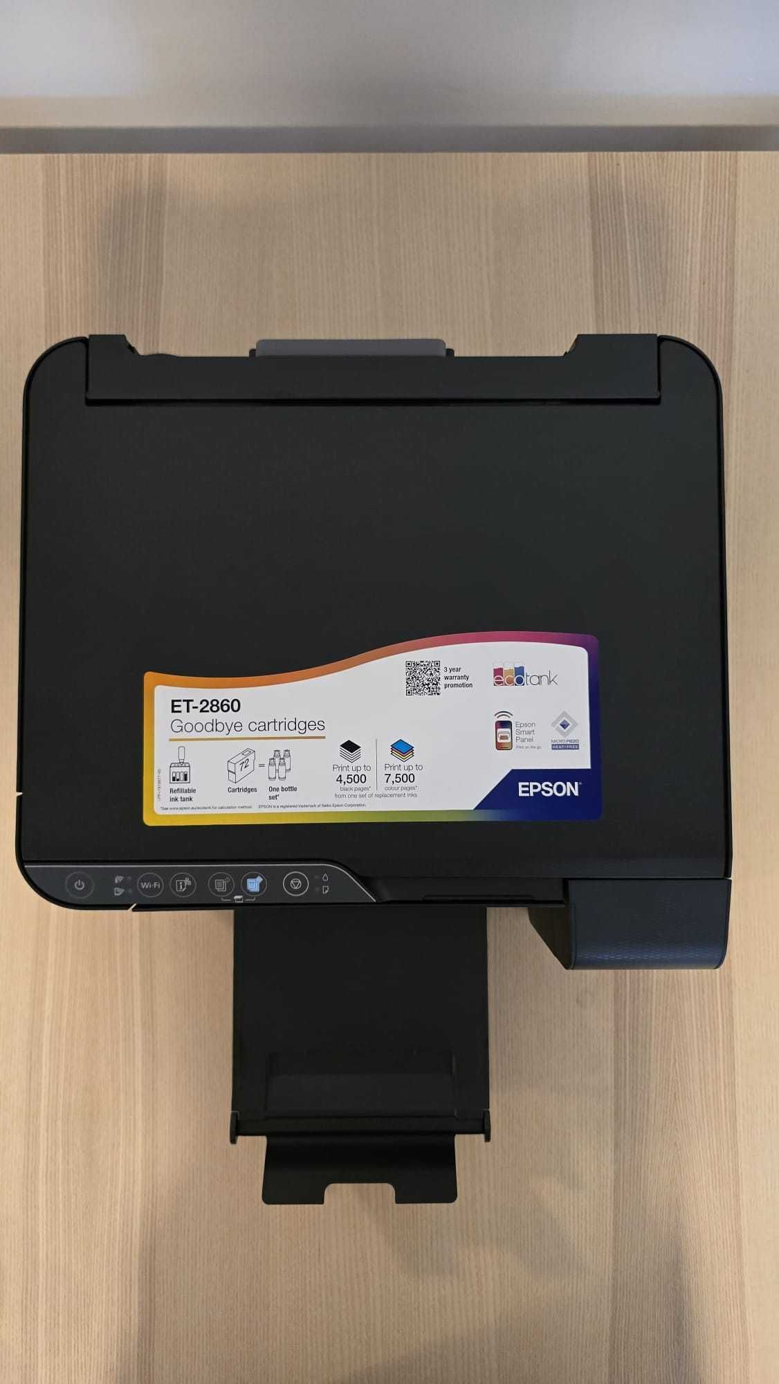 EPSON Impressora mult. A4 EcoTank ET-2860 com tanque de tinta e Wi-Fi.