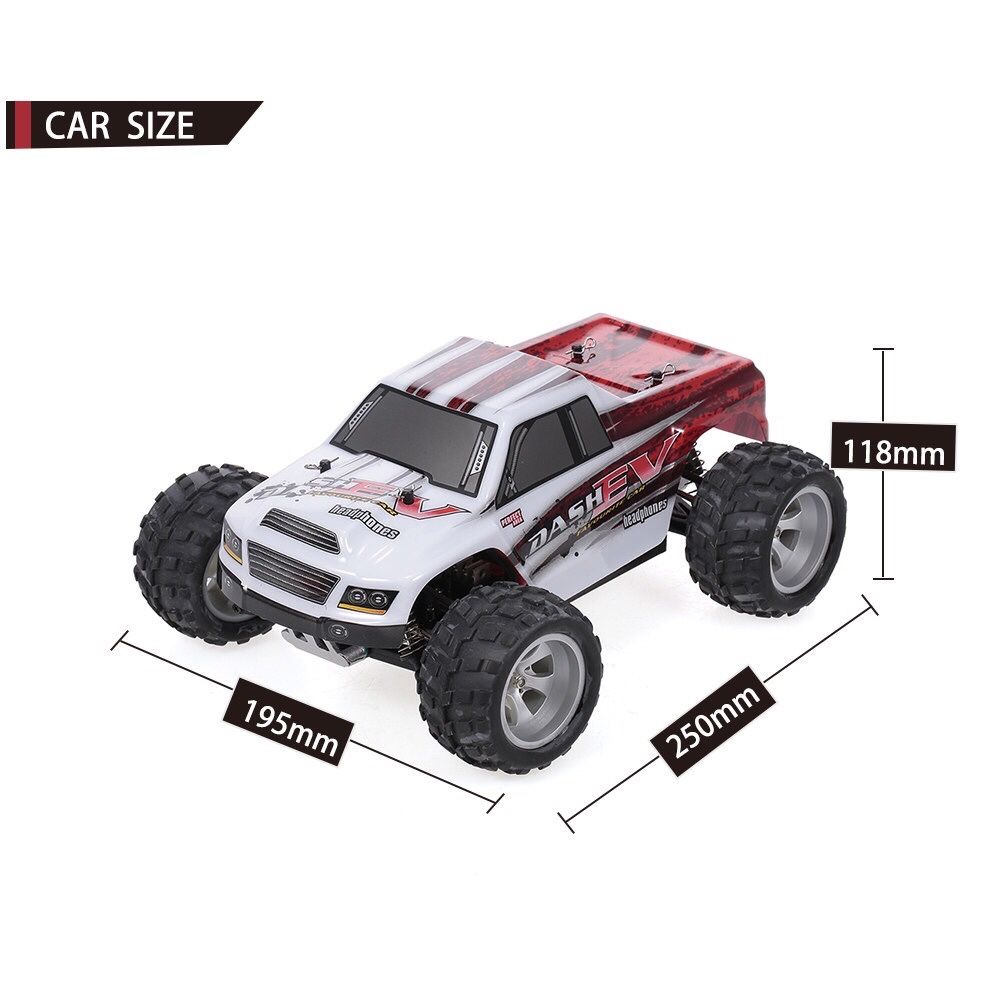 Carro RC 1/18 A979B Telecomandado de Alta Velocidade 70km/h