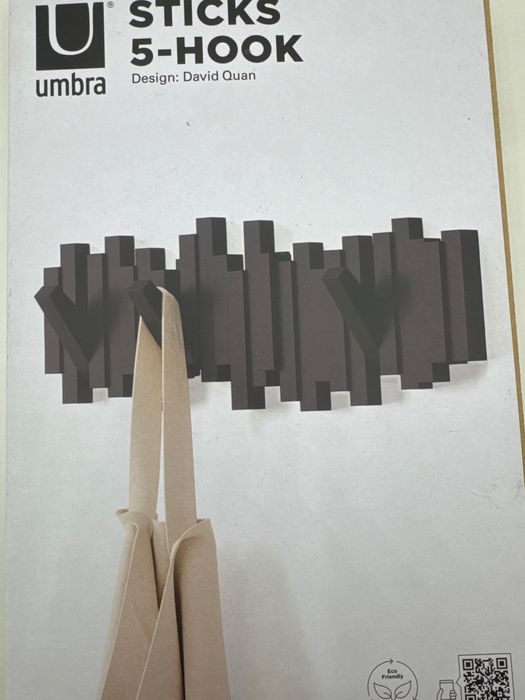 Nowy wieszak 5 hakow czarny