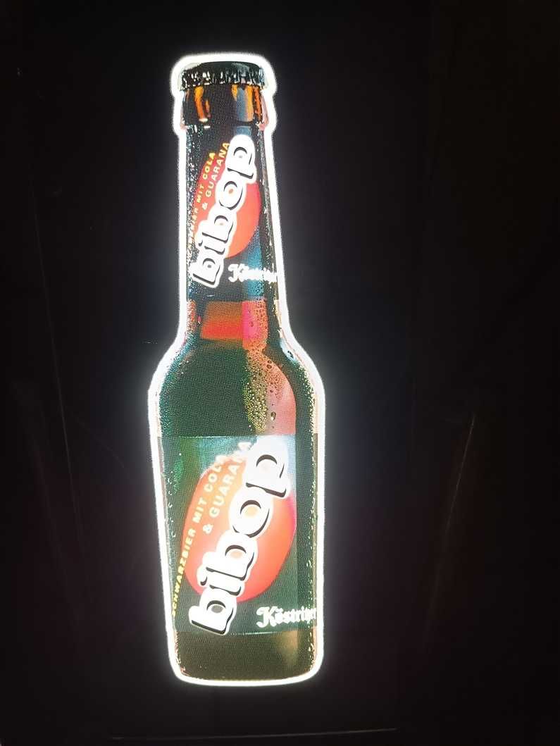 Reklama świetlna piwa BIBOP - podświetlana, wisząca