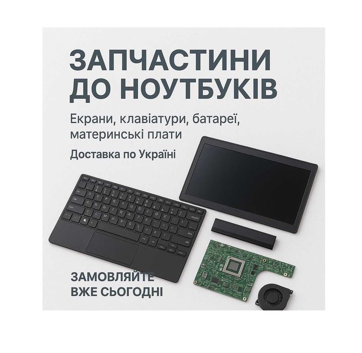Клавіатура Екран Батареї Кулер корпус HP Apple Asus Dell Lenovo
