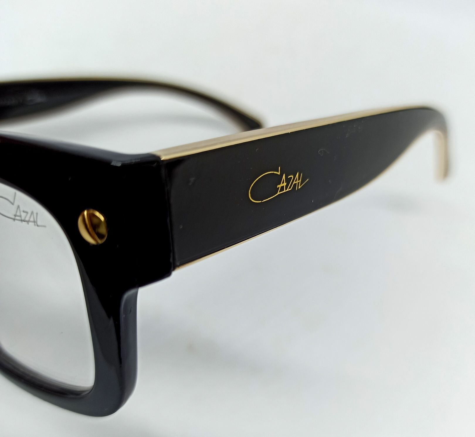 Cazal очки унисекс имиджевые оправа для очков черная с золотым лого