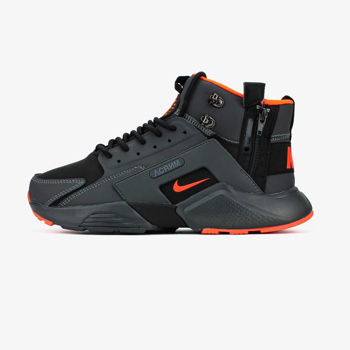 Мужские зимние кроссовки Nike Huarache Acronym "Black/White" 40-45
