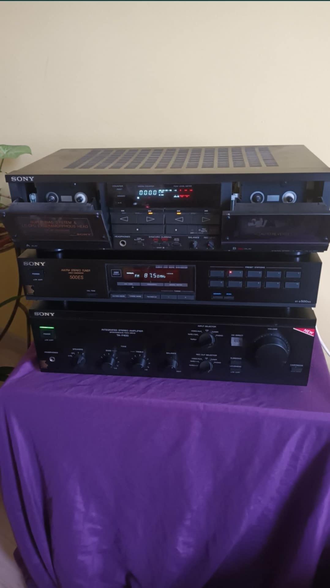 Wieża sony 3 segmenty wzmacniacz TA-F 400