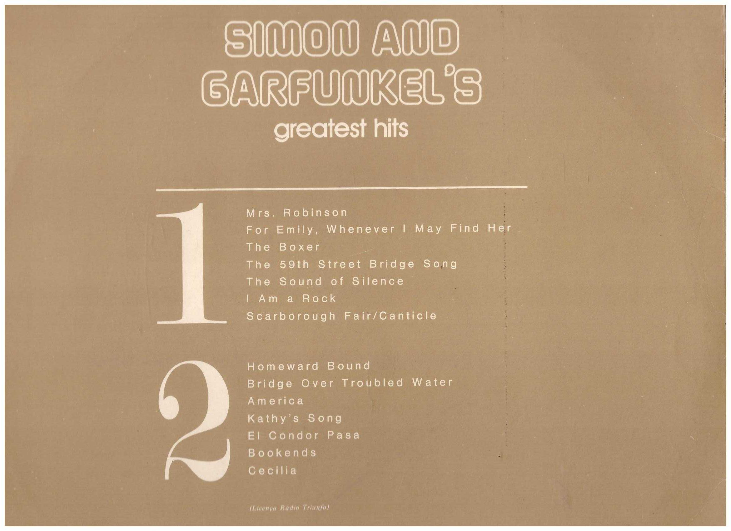 Simon and Garfunkel 's - Greatest Hits de 1977 - LP