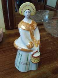 Фарфоровая статуэтка Девушка в кокошнике с ведром Бронницкий фз