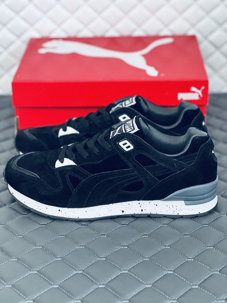 Puma Trinomic black замшевые мужские кроссовки Пума Кросівки чоловічі