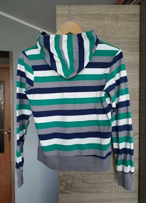 Bluza w paski kaptur Megi Collection r. M