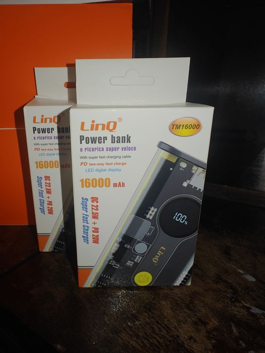 Мегапотужний Повербанк LinQ TM16000 (16000 мА·год, QC 22.5W + PD 20W)