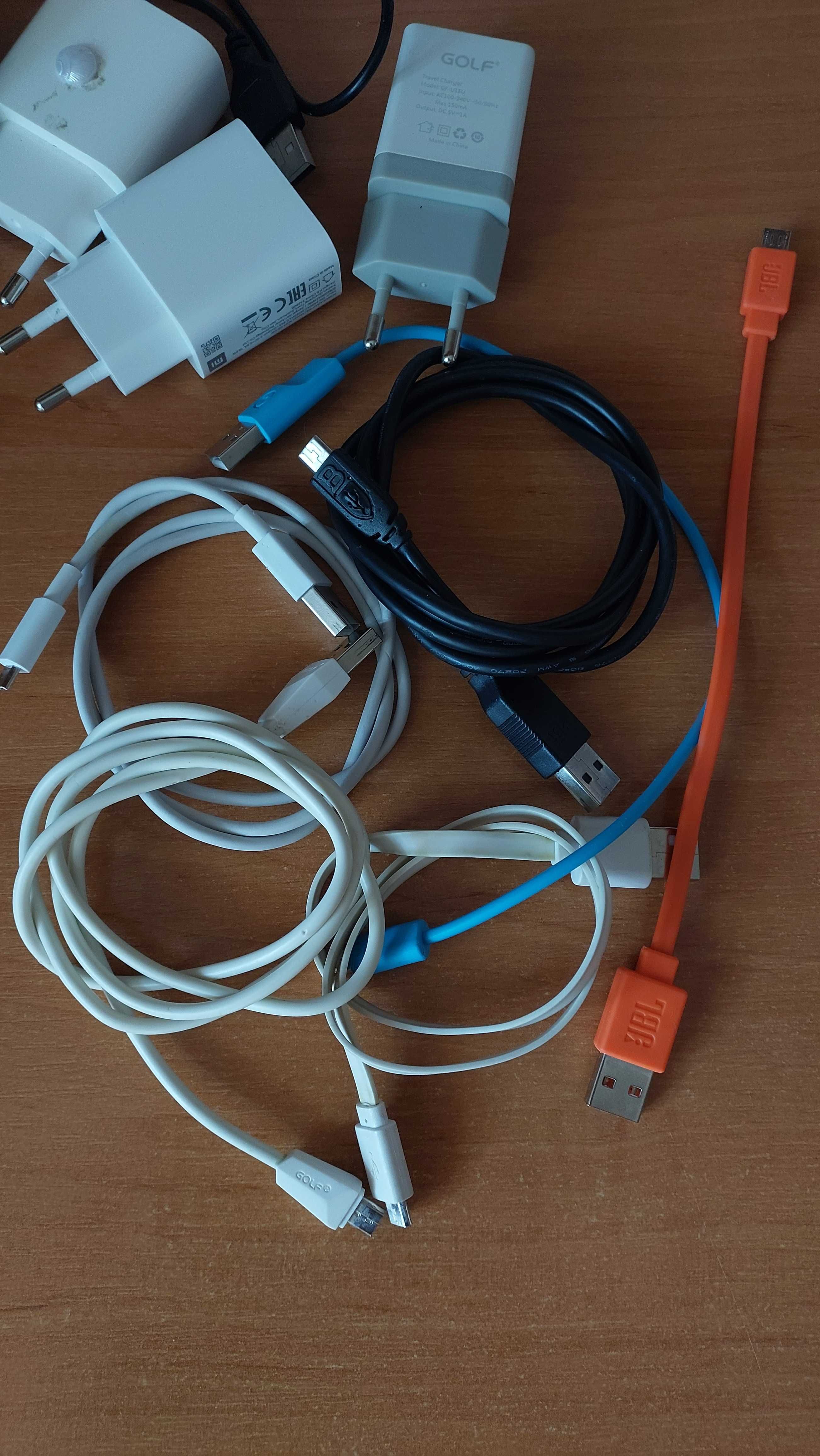 Кабелі (type-c, micro usb, mini usb, тюльпани) та блоки для зарядки