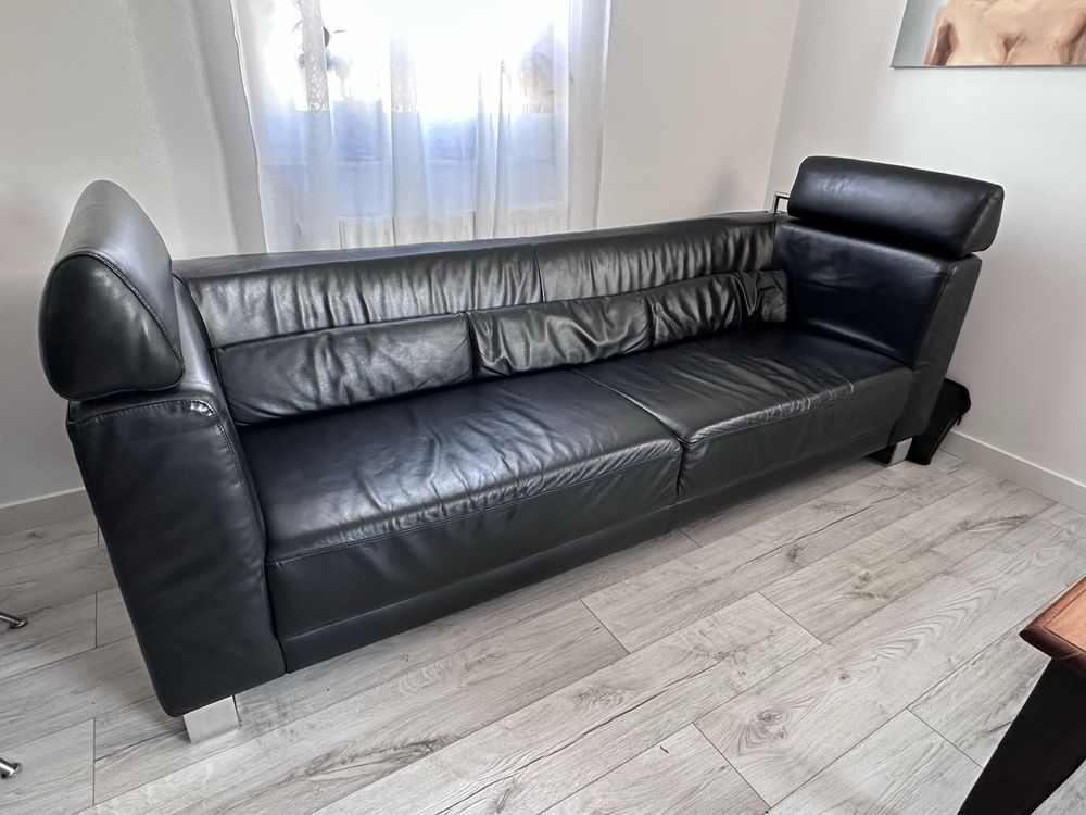 Skórzana kanapa sofa do salonu przedpokoju 220cm
