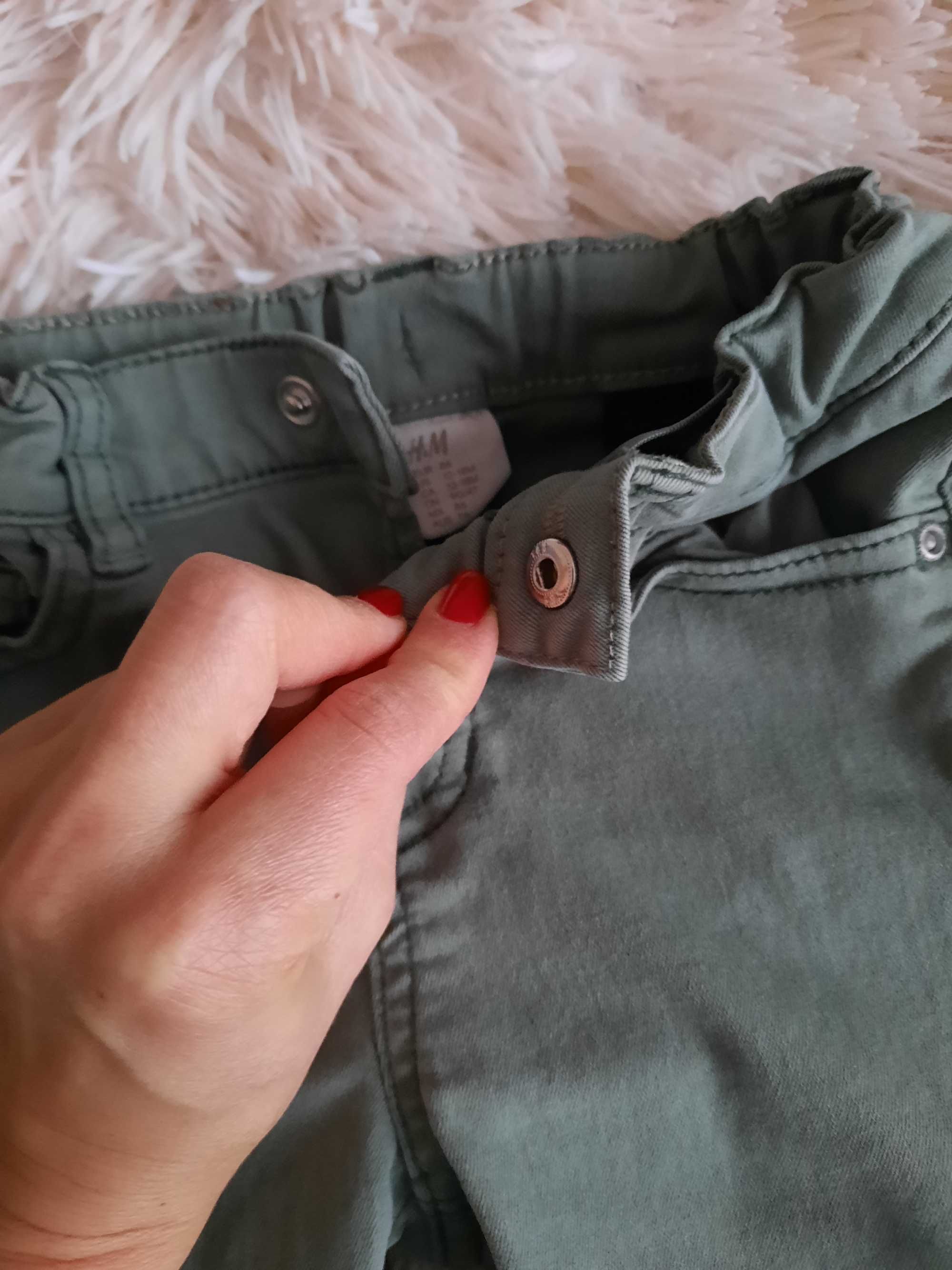 Spodnie jeansy dżinsy h&m r86 gumki w pasie