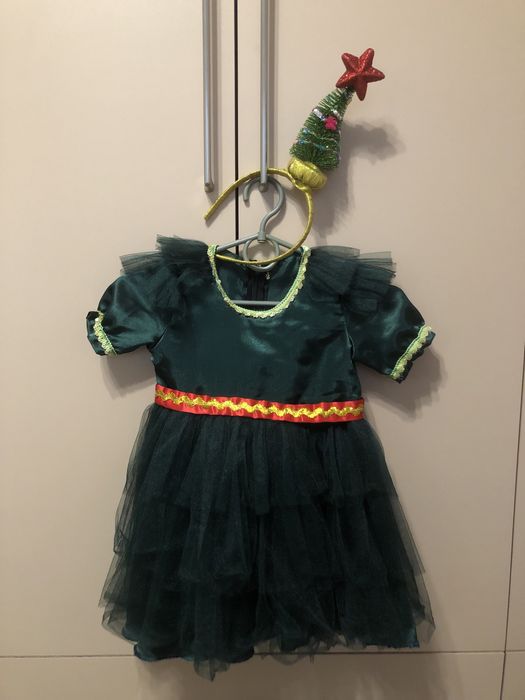 Плаття ялинки, зелене плаття 3-4 роки