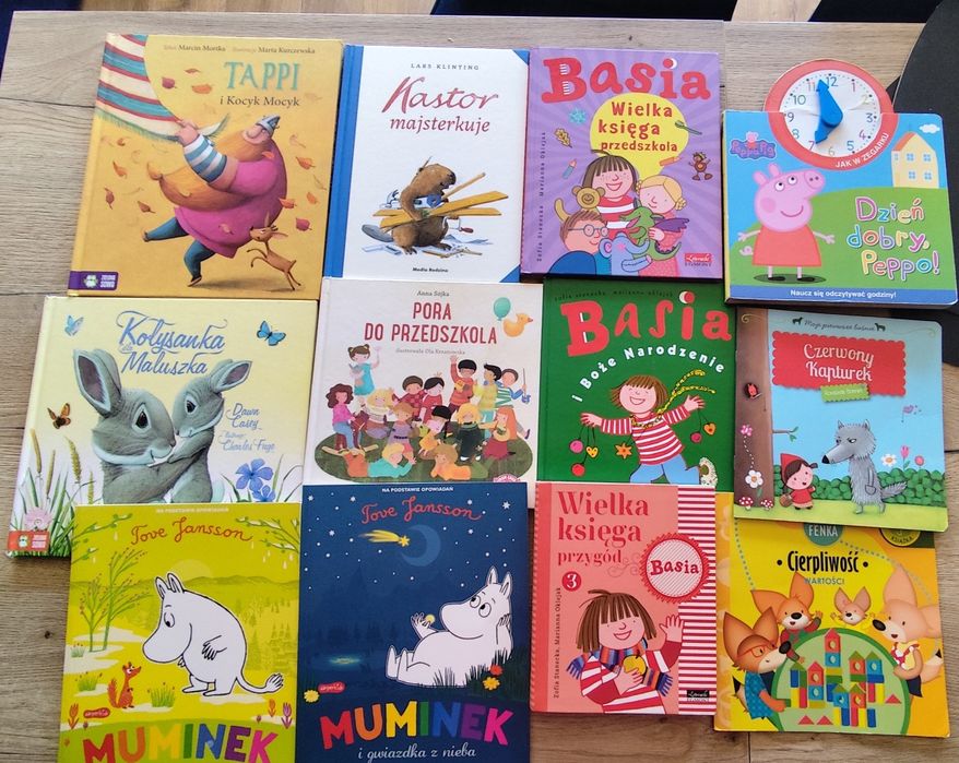 Zestaw książek, Tappi, Basia, Muminek, Kastor, Peppa, CzerwonyKapturek