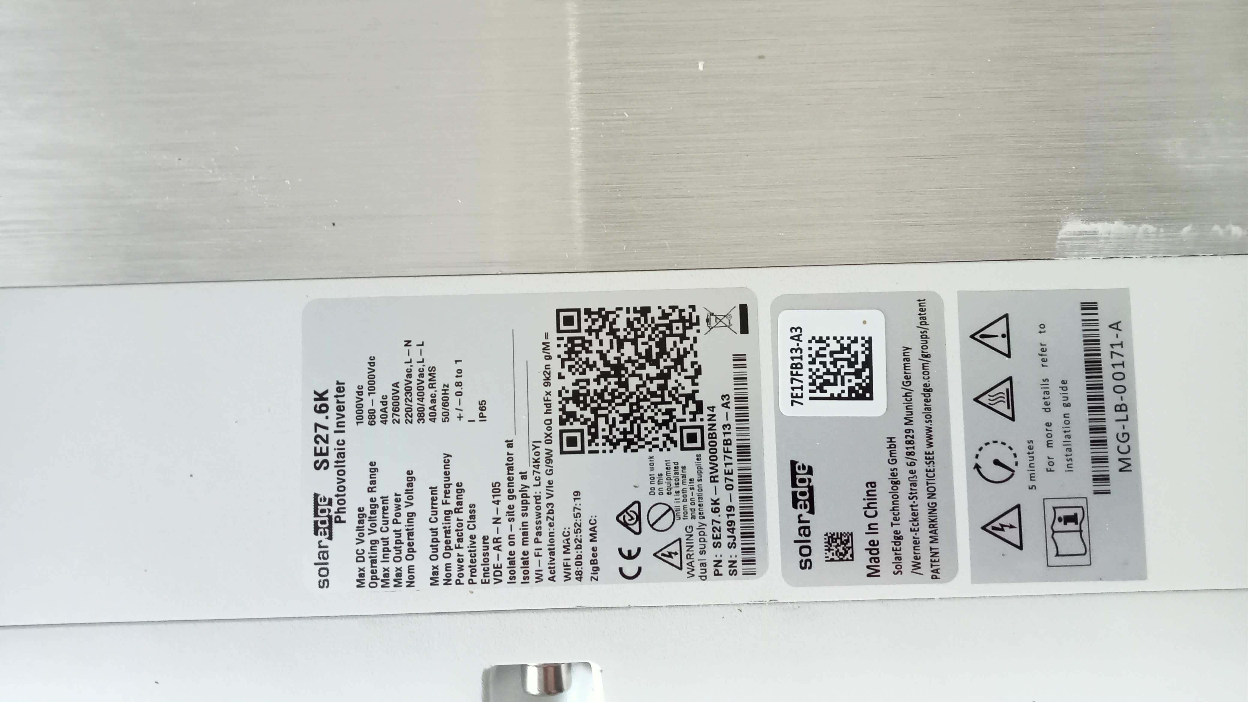 Inwerter Solar Edge SE 27.6K