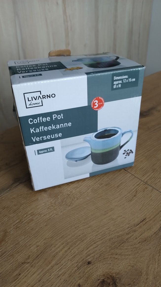 Nowy dzbanek do kawy Livarno home 0,9L – ceramiczny