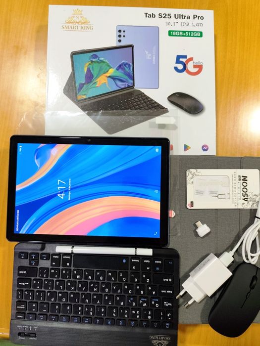 Tablet SMART KING Tab S25 Ultra Pro – Azul, Como Novo, Sem Us