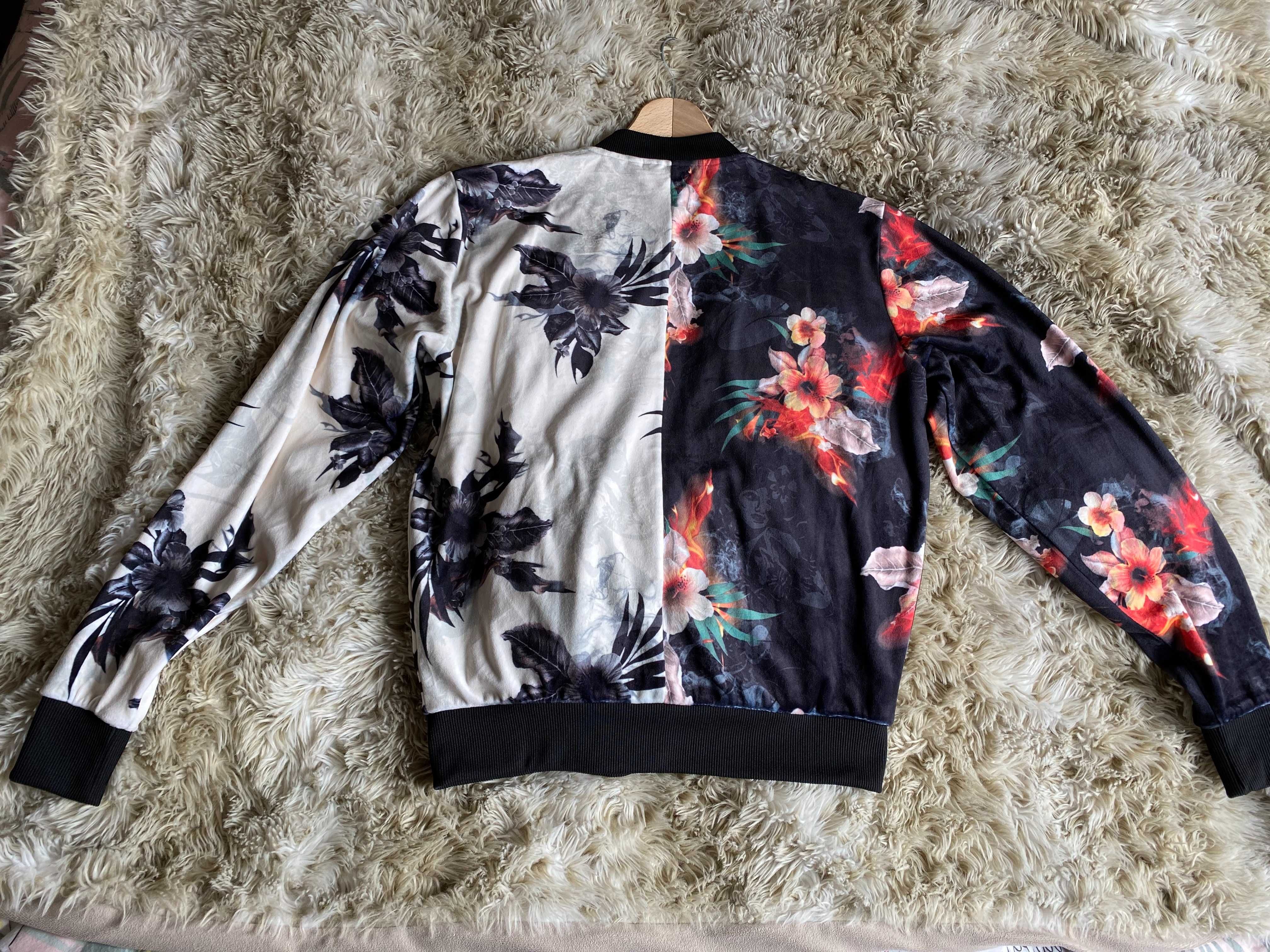 Piękna bluza bomberka w kwiaty Siksilk M/L / NOWA