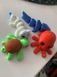 Mini Figurki zwierząt 3d ośmiornica, żółw, rekin, lis polarny
