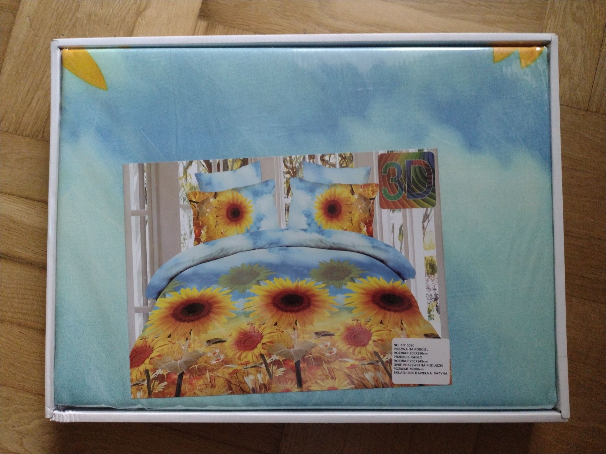 Pościel 3D satyna słoneczniki 230x245