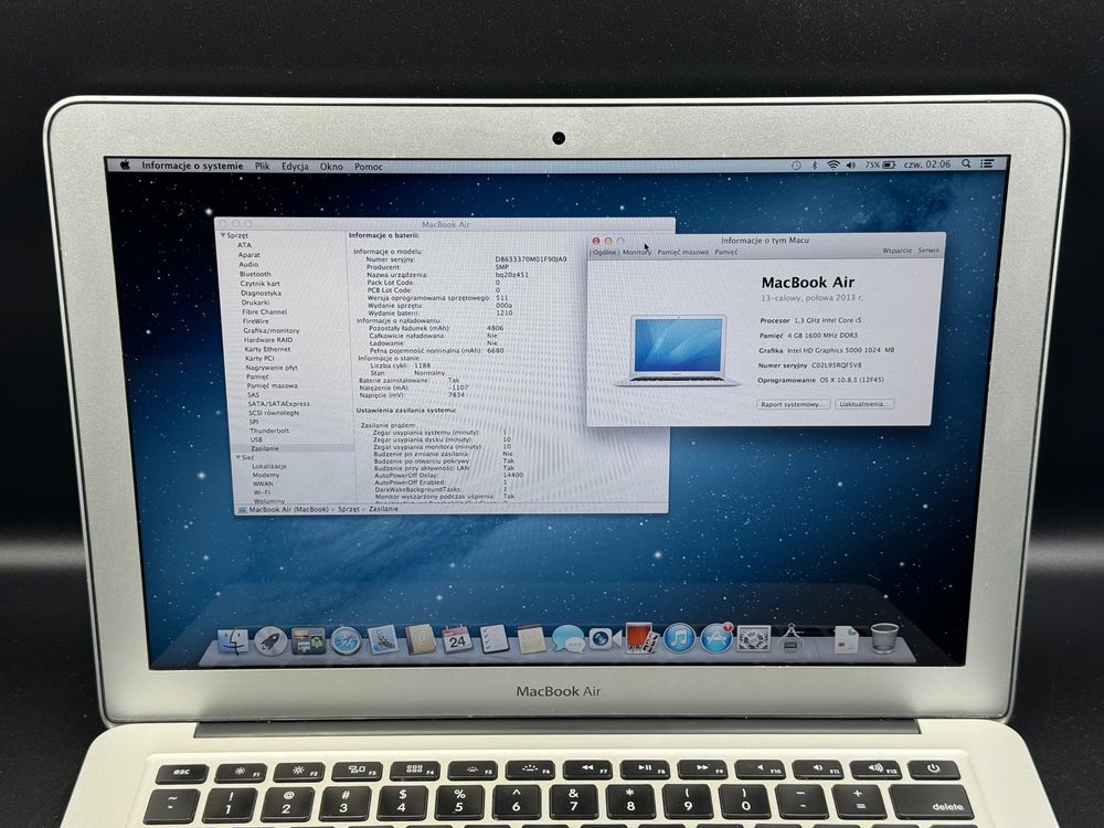 MacBook Air 13 (A1466) - 2013 - i5/4GB/128GB - faktura VAT 23%