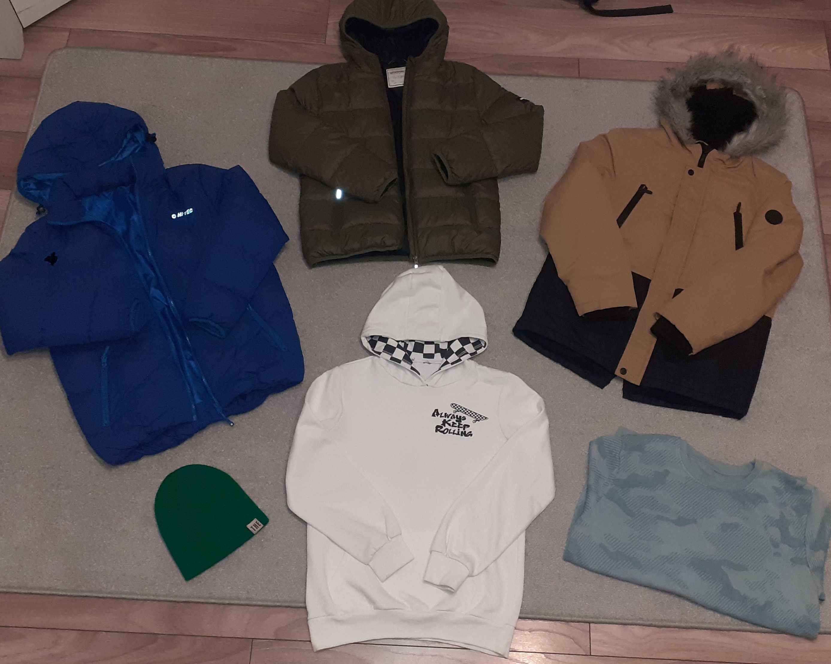 kurtka zimowa bejo primark minoti 4f bluza reserved spodnie nike 146