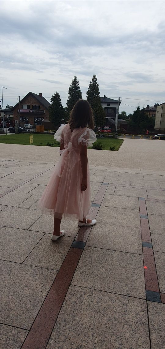 Cudowna bajkowa sukienka: komunia/ wesele lub inne przyjęcie . brzoskw