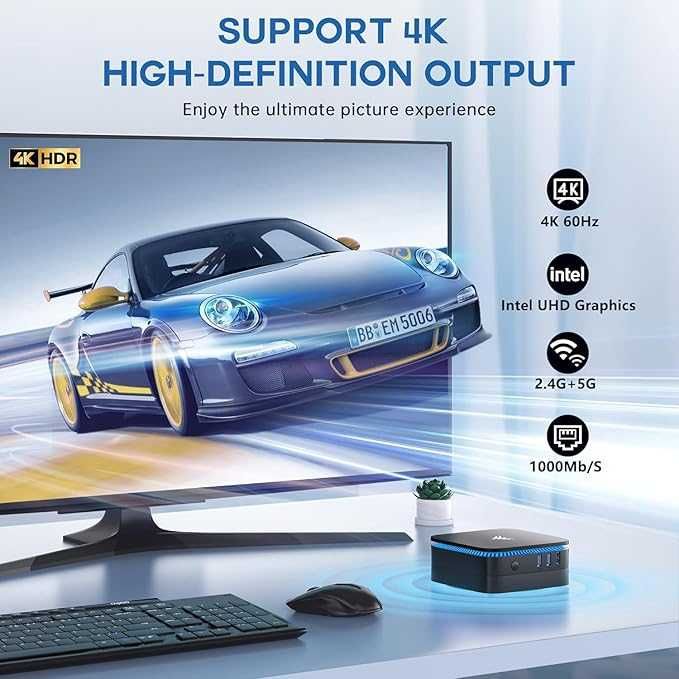 Mini Computador NiPoGi AK1 Intel N5105 até 2.9GHz 16GB 512MB M2 SSD