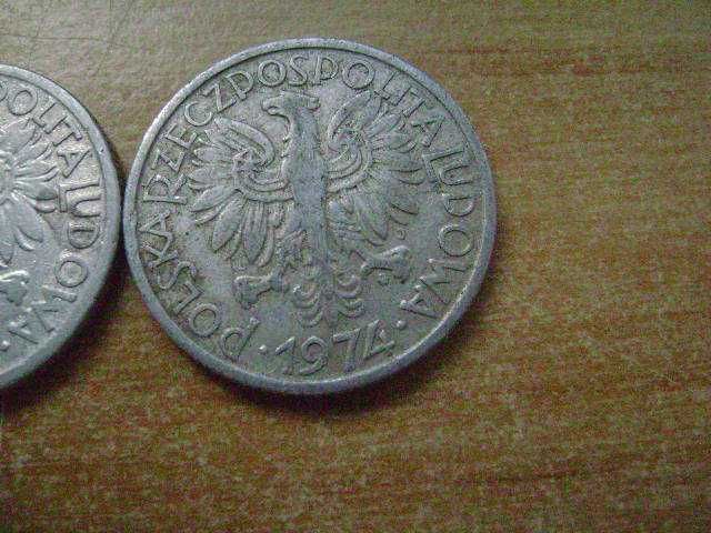 Starocie z PRL - Stare monety 2 zł = Zestaw 3 sztuki z czasów PRL