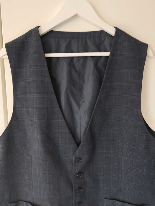 Granatowo-szara kamizelka męska rozmiar 3XL