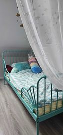 Łóżko Ikea Minnen rozsuwane z materacem