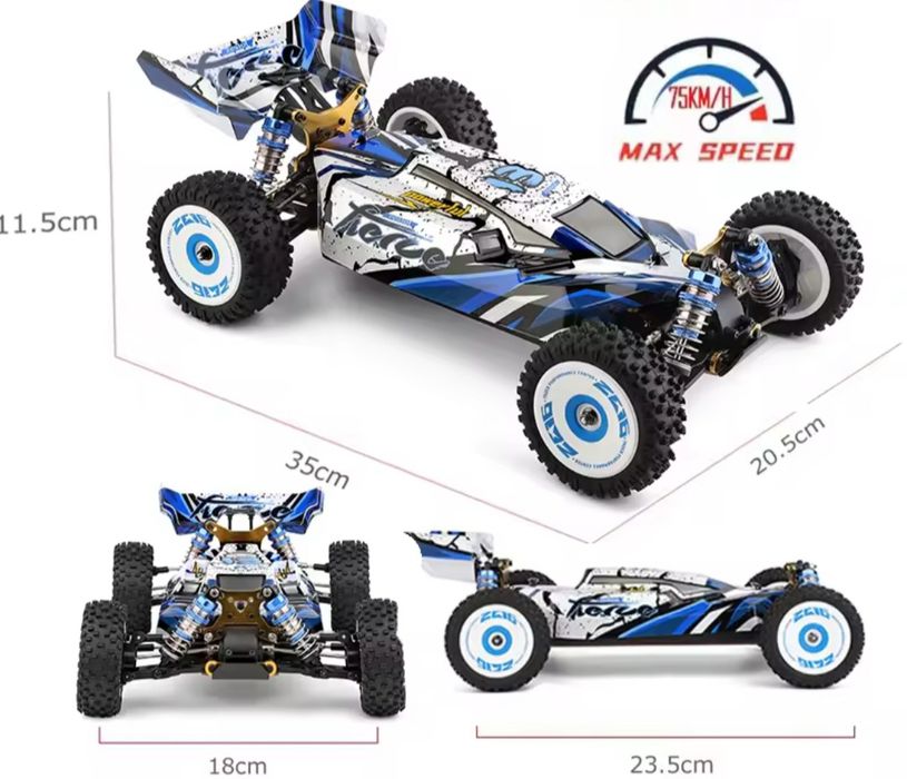 Професійна радіокерована машинка WLtoys 124017 V8 - 75км/г